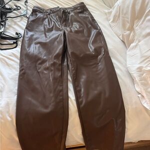Men's Brown Leather Pants